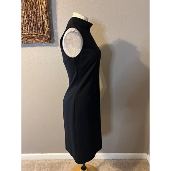 J. McLaughlin Dress S Small Black Mock Neck Sleeveless Washable - Picture 5 of 8
